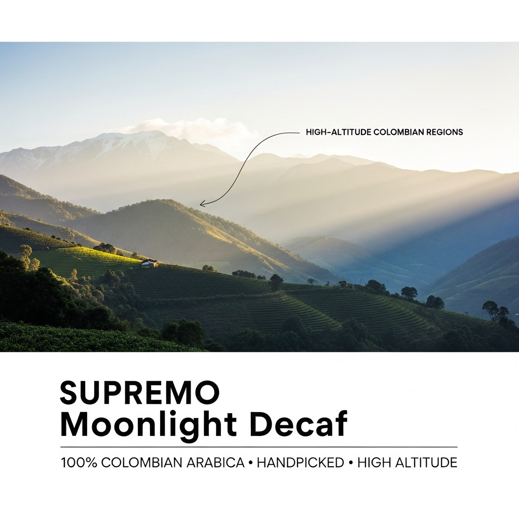 Supremo Moonlight Decaf Colombia, 1 LB