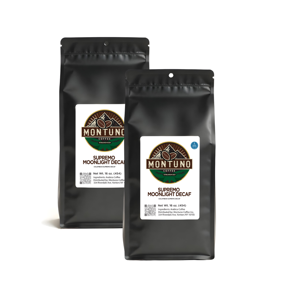 Supremo Moonlight Decaf Colombia, 1 LB (Pack of 2)